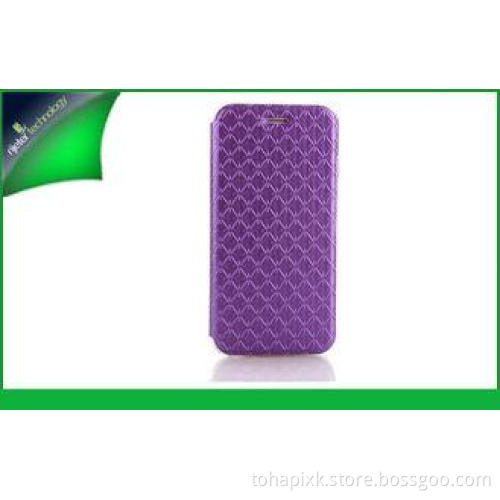 Book Style Purple Apple Iphone 6 Leather Cases , Smartphone